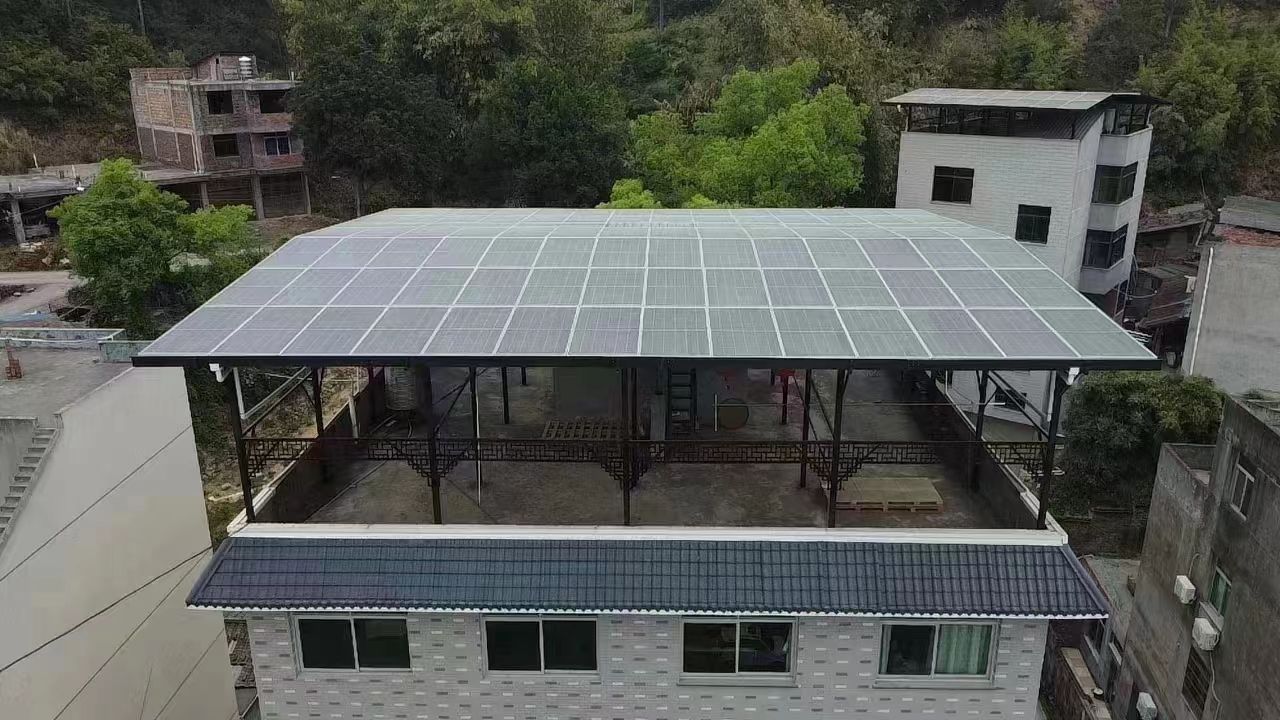 鄂尔多斯15kw+10kwh自建别墅家庭光伏储能系统